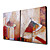  Hand-painted Abstract Oil Painting with Stretched Frame - Set of 2