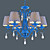  Modern 6 - Light Crystal Chandeliers with Fabric Shade in Check Pattern