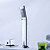  Contemporary Tub Faucet with Stainless Steel Spout + Hand Shower