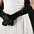  Satin Fingertips Elbow Length With Rhinestone Bridal Gloves