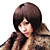  Capless Short Brown Curly Hair Wig