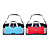  outdoor topsky 45L borsa a tracolla (blu / rosso)