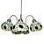  Tiffany Lampadari di vetro con 3 luci in Design Sunflower