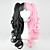  lolita rizado peluca inspirada en color mezclado negro y rosado gótico cola de caballo 70cm