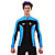  jakroo-hommes de polyester sommets cyclisme à manches longues (bleu)