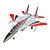  e domodel-f-15 2.4g 6ch rc avião (rtf)