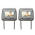  7 tommer LCD skærm Nakkestøtte DVD afspiller med indbygget højttaler, CD, DVD, Game (1 Pair)