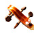  Violintine - (V19) 4/4 Professional-Grade Solid Spruce & 1-Piece Flame Maple Violin with Case/Bow