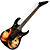  Derulo - profesjonell crossbones Stratocaster elektrisk gitar med bag / stropp / hakke / kabel / whammy bar