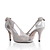  cuero superior tacón de aguja peep toe con diamantes de imitación / zapatos de moda bowknot en el talón