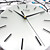  20" Stylish Floral Crystal Metal Wall Clock