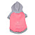  rosa hot fix strass casaco com capuz para cães (xs-xl)