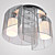  moderno flushmount prata projetado simples, com duas luzes