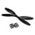  Prop ABS 12*4.5 and 12*4.5R Yellow Contra-rotating Propeller