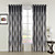  (Two Panels) Plaid Check Pieced With Trims Print Room Darkening Curtains