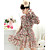  Floral Print Lace Dress(Slim Cut)