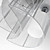  moderno flushmount prata projetado simples, com duas luzes