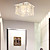  Crystal Semi Flush Mount with 1 Light in Cubic Shape