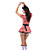  Cute and Sexy Red Polka Dots Spandex Women's Dress Mouse Costume(3 Pieces)