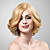  100% Human Hair Capless Short Curly Blonde Wig