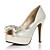  Elegant Leather Stiletto Heel Peep Toe/Pumps With Bowknot Wedding/Party Shoes