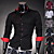  Men's Slim Long Sleeves Cotton Shirt