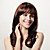  Capless Long Curly Brown Synthetic Wig Full Bang