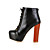  kunstlæder chunky hæl ankelstøvler med lace-up party / aften sko (flere farver)
