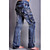  Men's Straight Zipper Pockets Jeans