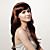  Capless Long Body Wave Brown Synthetic Wig Side Bang
