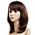  Capless Medium Light Chestnut Brown Wavy Synthetic Wigs