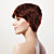  100% humains perruque cheveux courts brun chocolat cheveux perruque