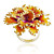  Charming Alloy Flower Design Fashion Ring