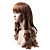  Capless Long Brown Curly Heat-resistant Fiber Wigs