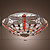  Tiffany stil flush mount med 3 lys - dragonfly mønstret