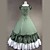  Short Sleeve Floor-length Green Cotton Gohitc Lolita Dress