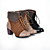  Leatherette Chunky Heel Ankle Boots With Lace-up Party / Evening Shoes (More Colors)