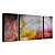  hand-painted pintura a óleo com moldura abstracta esticado - conjunto de 3