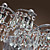  Contemporáneas de pared de cristal con 6 luces LED Lights cromado