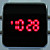  Unisex Sports Square Style Silicone LED Wrist Watch (White)