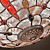  Tiffany stil flush mount med 3 lys - dragonfly mønstret