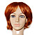  100% Indian Remy Hair Mono Top Auburn Silky Straight Short Wig
