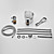  Contemporary Waterfall Tub Faucet with Hand Shower - Chrome Finish