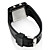  Unisex Jumbo Silicone Band Sports Square Mirror LED Wrist Watch - Black