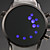  LED-Armbanduhr mit Gummi  Band (weiß)