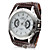  Reloj Pulsera Quartz de Cuero PU de Hombre