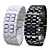 Paire de Montres LED, Sans Cadran - Blanche et Noire