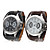  Reloj Pulsera Quartz de Cuero PU de Hombre