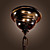  40W Antique Inspired Chandelier with 3 Lights - Blue Lampshade