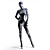  ren farge skinnende metallisk kvinner spandex catsuit